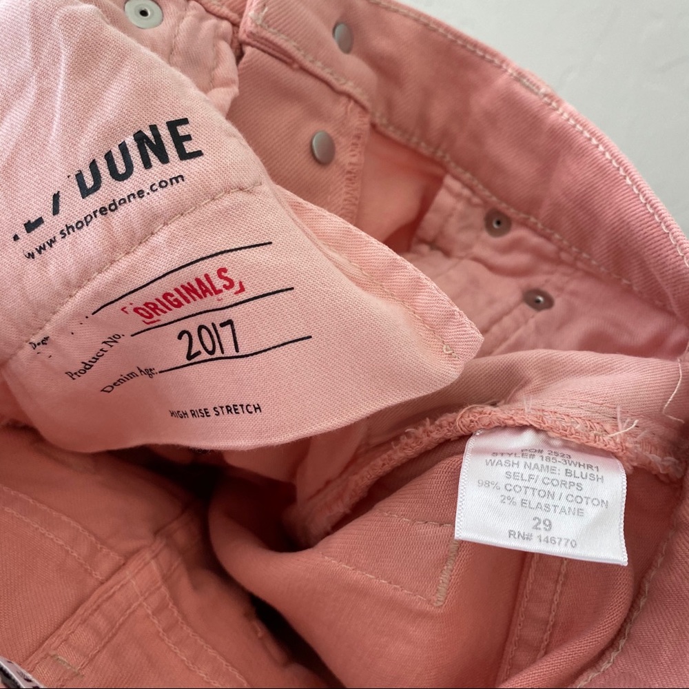 Re/Done Originals High Rise Coral Pink Skinny Jean - Picture 6 of 7